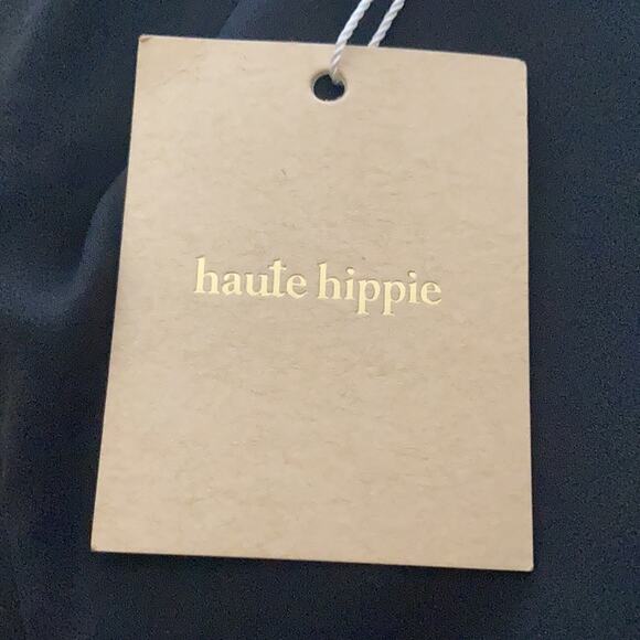 Haute Hippie Notch Collar Silk Wrap Dress Size 0 - Picture 7 of 10